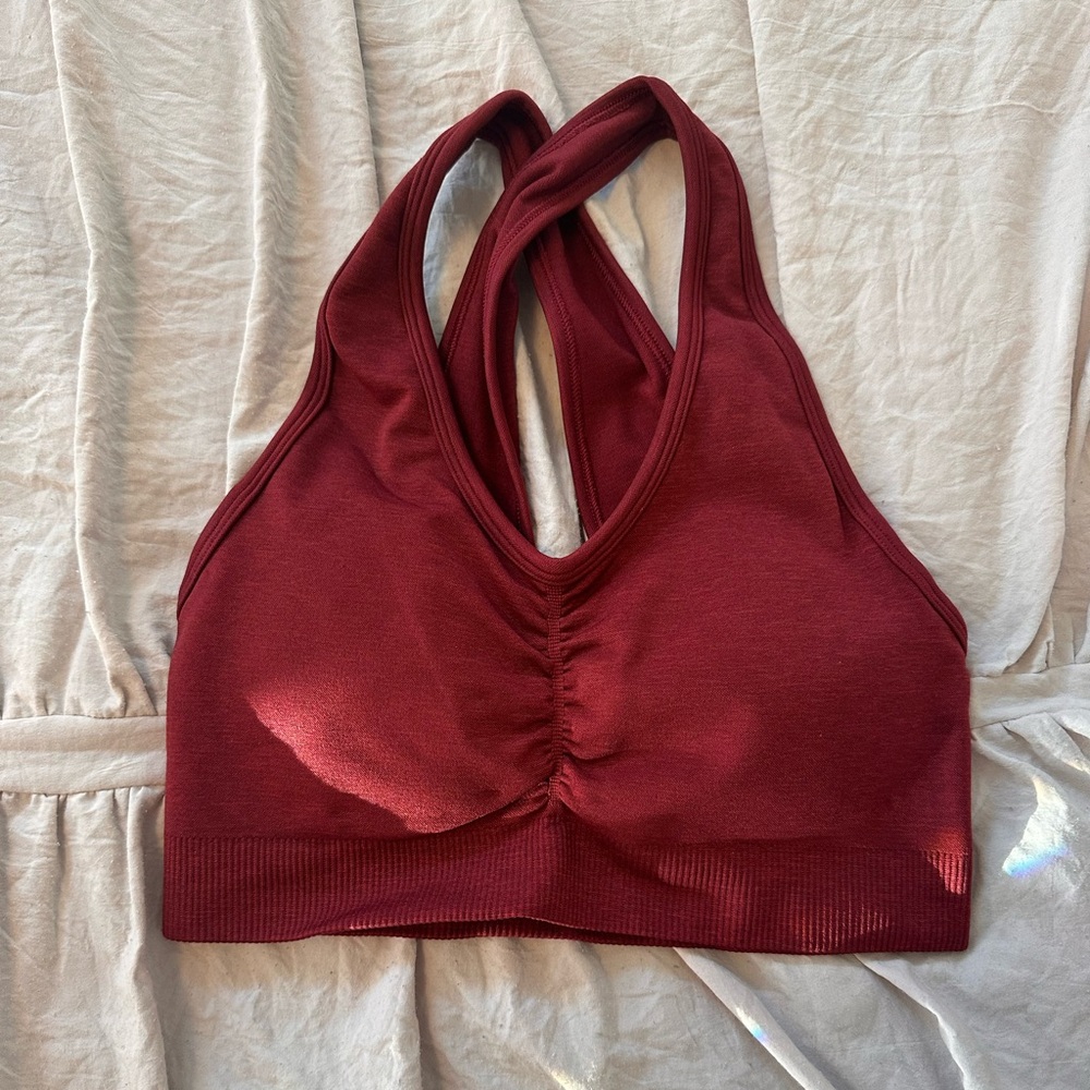 Alphalete Burgundy Sports Bra